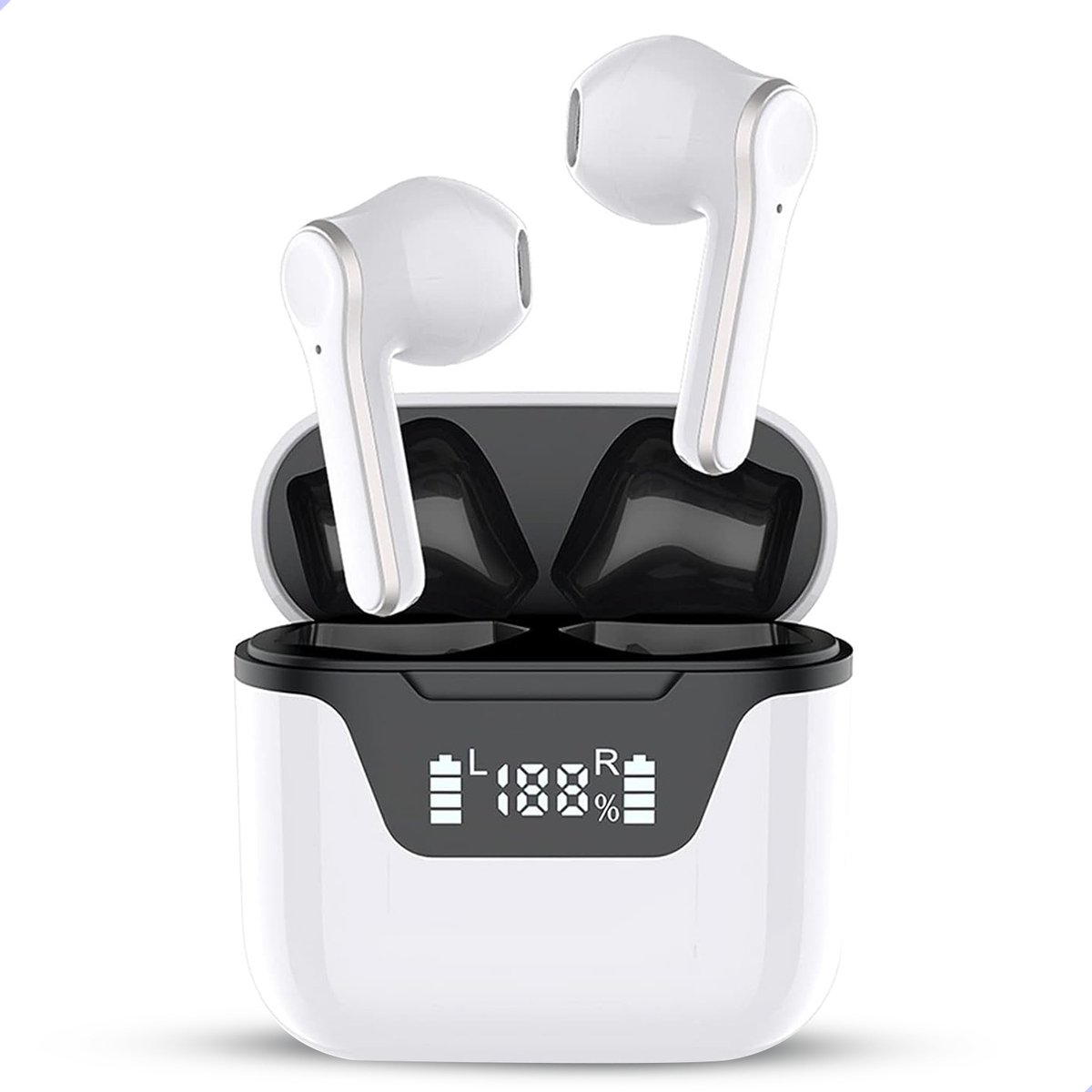 Draadloze Oordopjes - Witte Oortjes Draadloos - Bluetooth - Wireless Earbuds - Geschikt voor iPhone / Samsung Etc.