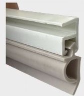 MacLean PVC Tochtprofiel Opbouw - Wit/Grijs - 23mm x 1m