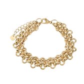 The Jewellery Club - Bracelet Ava or - Bracelet - Bracelet femme - Acier inoxydable - Or - 18 cm