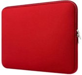 Laptop hoes 17 inch 17.3 inch dubbel ristsluiting waterafstotende soft touch unisex krasbebstendig rood kleur -Extra beschermende sleeve