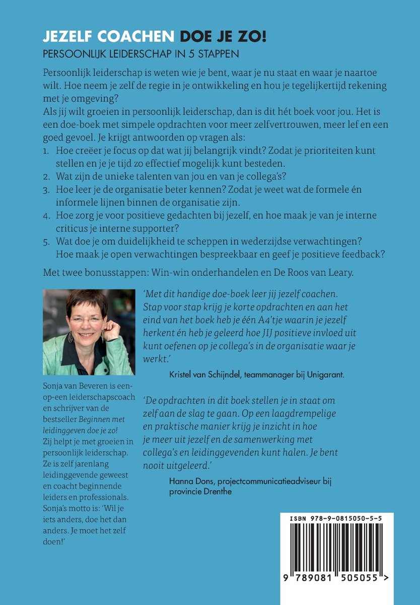 Jezelf coachen doe je zo! - back cover