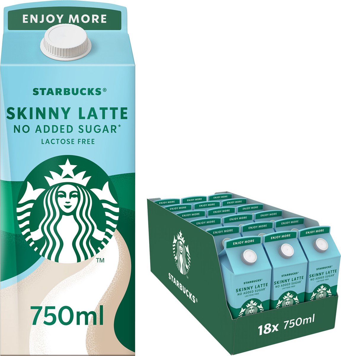 Starbucks Multiserve skinny latte ijskoffie - 18 x 750ml