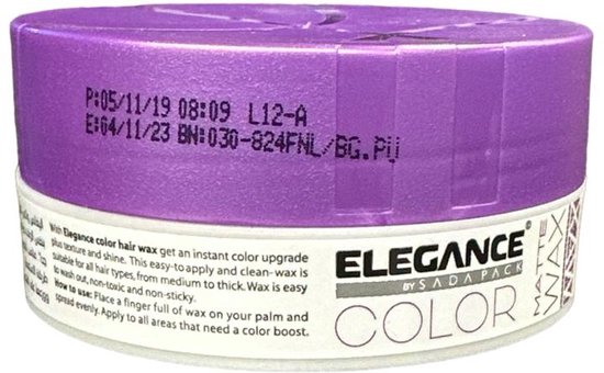 Elegance Color Matte Wax Paars 140Gr
