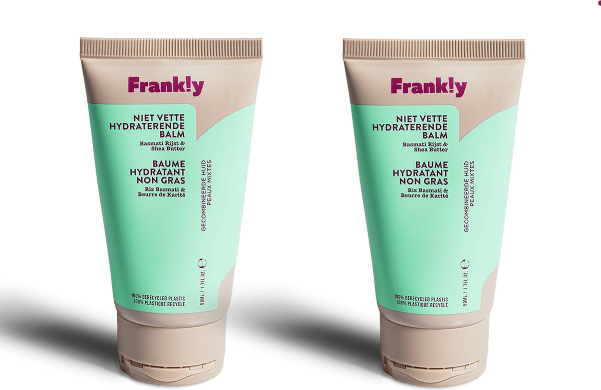 Goedkoopste Frankly Niet Vette Hydraterende Balm 2 x 50 ml - Microplastic vrij en 99 natuurlijk