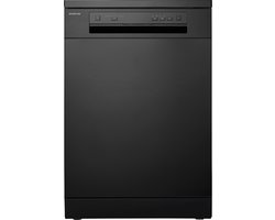 Inventum VVW6046AB energiezuinige vaatwasser - 14 couverts - Besteklade-Bestekmand - Stil: 42 dB - 7 programma’s - Deur opent automatisch - Startuitstel - Energielabel C - Vrijstaand - Zwart