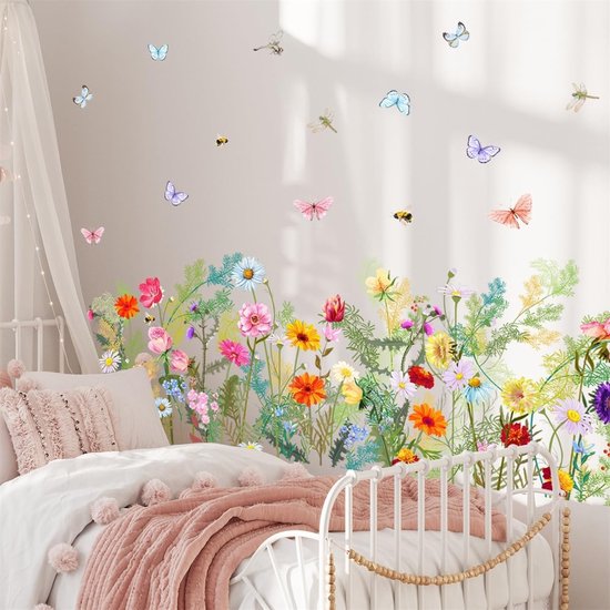 Belle Amovible Papillon Fleur Fille Autocollants Muraux Décalcomanies  Décoration de la Chambre