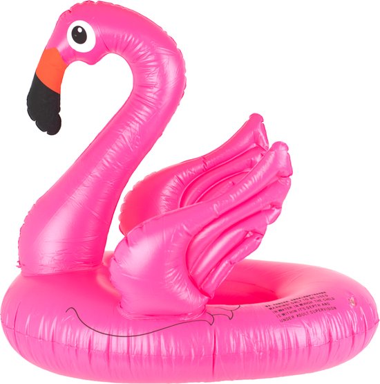 Foto: Playos zwemband flamingo roze met zitje handvatten rugleuning roze peuter en baby zwemring babyzwemband babyfloat zwemtrainer opblaasbaar zwemstoel handvaten