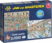 Jan van Haasteren – Puzzle L'usine du Père Noël et le Eve de Noël 2x 1000 pièces
