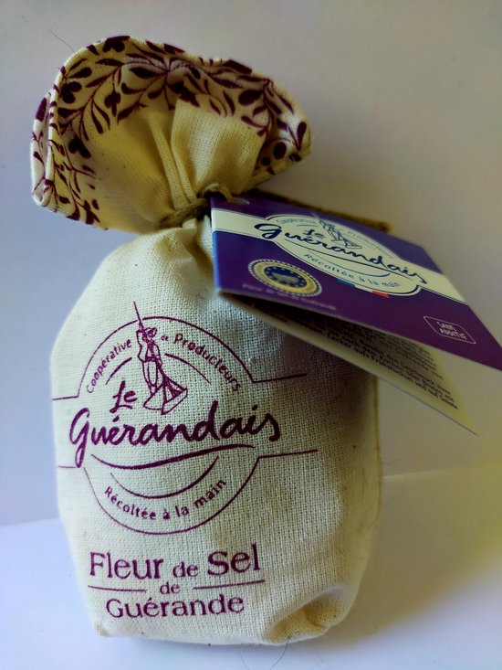 Le Guérandais Bloemzout Keltisch Fleur de Sel in linnen zak 125 gram