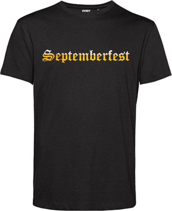 T-shirt Septemberfest bier | Oktoberfest dames heren | Lederhosen man | Foute party | Zwart | maat 4XL