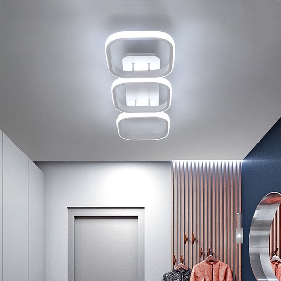 LuxiLamps - Plafonnier Moderne à 3 Head - Lustre - Plafonnier - 52 cm - Wit - Plafonnier