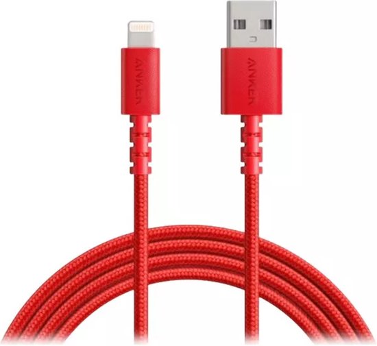 PowerLine Select+ USB Cable with Lightning connector 6ft for offline B2B - UN (excluded CN, Europe) Red Iteration 1
