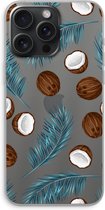 Case Company® - Hoesje geschikt voor iPhone 15 Pro Max hoesje - Kokosnoot - Soft Cover Telefoonhoesje - Bescherming aan alle Kanten en Schermrand