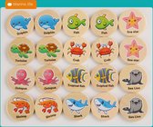 Memory kinderen - geheugen trainer - zoek bij elkaar - montessori geheugen spel - educatief zoek spel - breinbreker - houten speelgoed