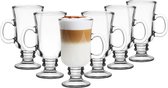 Set 0,2 Liter Koffieglazen Theeglazen Koffie Thee Glas Irish Coffee Latte Macchiato Glühwein Drinkglazen Waterglazen Vaatwasserbestendig 6 X 200 M