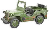 Metalen Leger Jeep - Miniatuur Model - Army Voertuig - Historische Decoratie - Woondecoratie