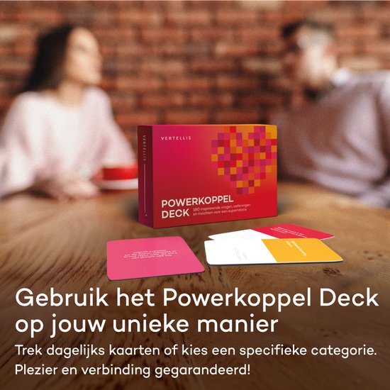 Vragenspel voor je relatie - Het Powerkoppel Deck - 180 inspirerende kaarten voor een superrelatie - Ultiem valentijn relatie cadeau - Gesprekskaarten