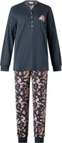 Lunatex - Pyjama Interlock Femme - Bleu Foncé - Taille XL