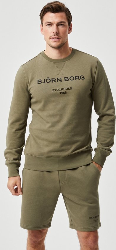 Björn Borg Logo Crew - olijfgroen - Maat: L