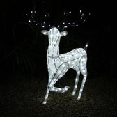 Figurine de Noël illuminée: Renne - Montée - 200 lumières - Câble d'alimentation de 12 mètres - Fonction minuterie en option - Éclairage de Noël - Figurine de Éclairage de Noël animaux cerfs - Éclairage extérieur