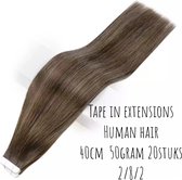 Tape In Hair Balayage Ombré Stikker extensions 40cm 50gram 20stuks human hair