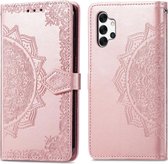 iMoshion Mandala Bookcase Samsung Galaxy A32 (5G) hoesje - Rosé Goud
