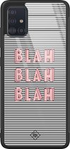 Samsung A71 hoesje glass - Blah blah blah | Samsung Galaxy A71  case | Hardcase backcover zwart