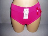 Dames slips 3 pack Fine women katoen met bamboe effen fuchsia roze XL