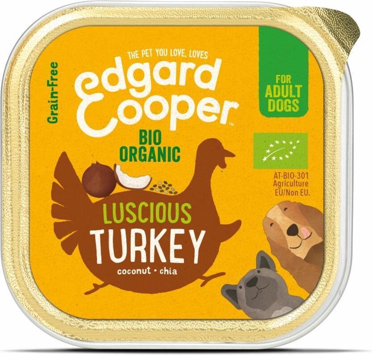 17x Edgard & Cooper Kuipje Vers Vlees Hondenvoer Bio Kalkoen 100 gr