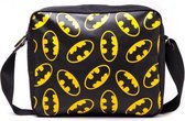 BATMAN - Black Messenger Bag Front Allover Classic Logo