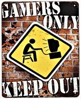 2D bord "Gamers only" 20x25cm