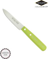 Couteau Nogent Office 9 cm tranchant lisse avec manche en bois vert