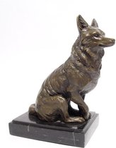 Gedetailleerde vos - Bronzen beeld - Modern sculptuur - 21 cm hoog