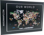 Puzzel van de Wereld | 1000 stukjes | 68x48 cm | Familiepuzzel | Jigsaw | Legpuzzel | Maison Maps