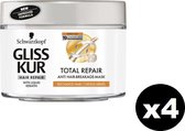 SCHWARZKOPF Gliss Kur Haarmasker - Anti-Breakage Intensief Masker - 200ml x4