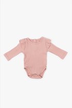 Longsleeve Ruffle Romper - pink 12-18m