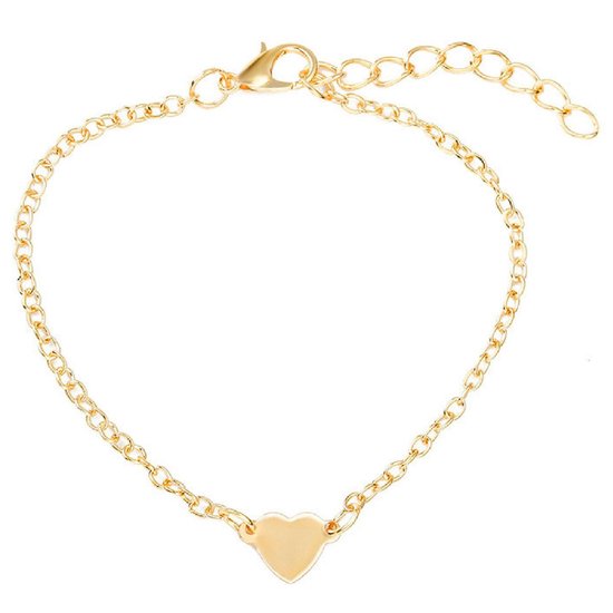Bracelet Miresa Avec Charm Coeur - Coeur Minimaliste - Argenté - 15 + 5 CM