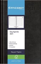 Bureau Agenda - 2022 - 1 dag per pagina - Zwart - 13,5x21cm (smalle A5)