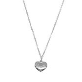 Heart love ketting - Zilver - 40 cm