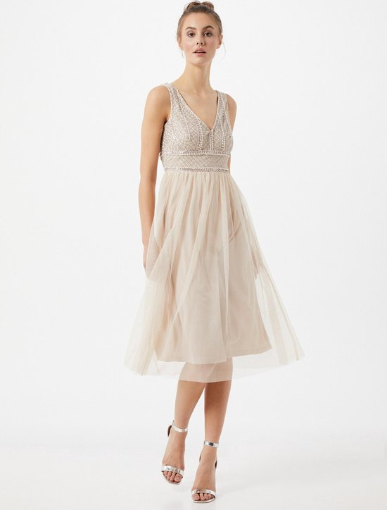 Lace and beads mulan cheap midi