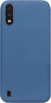 ADEL Premium Siliconen Back Cover Softcase Hoesje Geschikt voor Samsung Galaxy A01 - Blauw