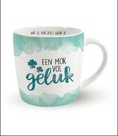 Enjoy Mok - Een mok vol geluk - Gevuld met bonbons - Zijden lint met de tekst: "Speciaal voor jou" - Cadeauverpakking