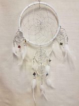 Dromenvanger - Spiegel - 22cm - Wit - Dream Catcher