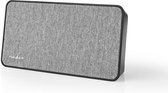 Nedis Fabric Bluetooth® Speaker | 15 W | Up to 4 Hours Playtime |Digital Clock | Grey / Black