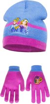 Muts en handschoenen |prinses kleur rose /blauw 2 tm 5 jaar