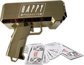 Happy products - geld pistool - money gun - goud - inclusief nep geld