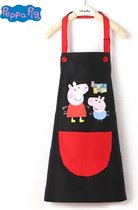 Peppa Pig Speelgoed - Peppa Pig Speelgoed - Peppa Pig Schort - Zwart/Rood - Keuken Schort - Kook Schort