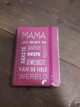 Notitieboekje - A6 - Gelineerd - Mama jij bent de - Roze