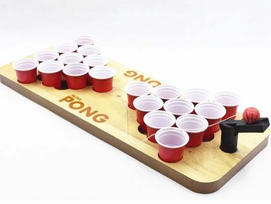 Mini Bier Pong Spel - Inclusief 20 mini Redcups - Bier Pong - Beer pong - Drankspel - Mini Bier Pong Tafel - gezelschapsspel - Party Spel - Daily Playground
