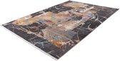 Artist Vloerkleed Kunst Vintage look Cross Woven Tapijt Karpet - 200x290 - Paars - Zwart – Beige – Blauw – Oranje